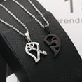 thumbnail image 4 of Naierhg 2Pcs 1314 520 Heart Key Lock Jigsaw Pendant Couple Love Necklace Valentines Gift, 4 of 7