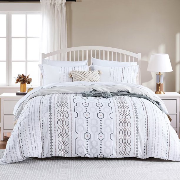 Bedduvit 100 Cotton Duvet Cover Set Queen Size 3 Pieces Multicolor