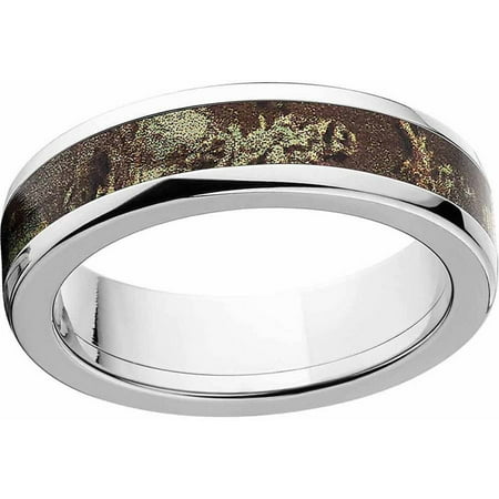 Max 1 Men's Camo Stainless Steel Ring with Polished Edges and Deluxe Comfort Fit