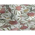 thumbnail image 3 of Ambesonne Tropical Quilted Bedspread Set 3 Pcs, Exotic Botanical Motifs, Twin, Dark Salmon and Olive Green, 3 of 4