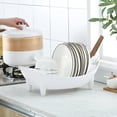 thumbnail image 4 of Compact Multi-Purpose Dish Drying Rack with Drainage, Space-Saving Tableware Organizer for Plates, Bowls and Glasses, Detachable Basket Design for Easy Cleaning, Plastic Drainer, 16*11*5in, A, 4 of 5