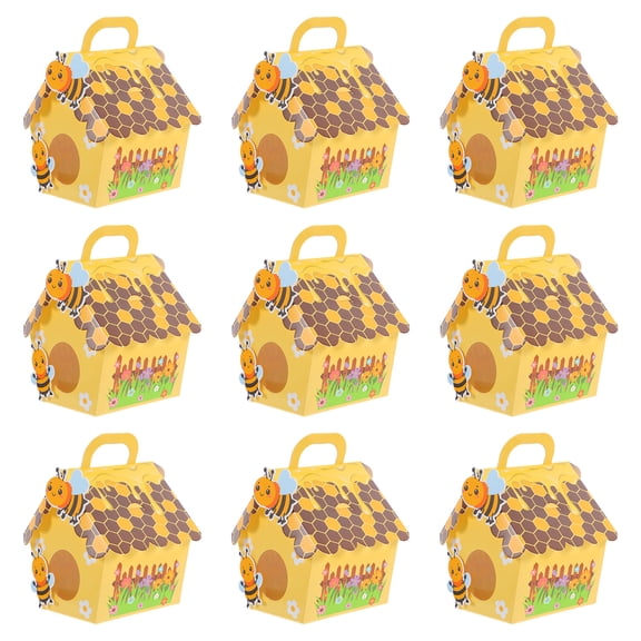 COOPHYA Yellow Candy Boxes Paper Packaging for Party Favors and Wrapping