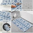 thumbnail image 5 of Bathroom Rugs 18x30 Inch Area Rug for Bedroom Decor, Absorbent Low Profile Outdoor Rug Home Decor Kitchen Rugs Carpet, Christmas Blue Snowflake and Elk Door Mat Floor Mats for Living Room Decor, 5 of 6