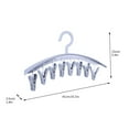 thumbnail image 2 of Vikakiooze Home Storage and Organization Hanger With Clip 8 Clip Student Dormitory Windproof Plastic Thickened Underwear Drying Socks Clip Hanger Home Hanger, 2 of 3