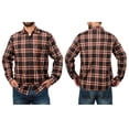 thumbnail image 2 of Airmenty Men's Plaid Jacket Flannel Shirt Long Sleeve Casual Button Down Coat Lightweight Jacket with Chest Pocket, 2 of 6