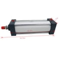 thumbnail image 2 of Air Cylinder Pneumatic Buffer Standard Cylinder Magnetic Stroke Dual Action Cylinder Aluminum Alloy 80x200mm, 2 of 6