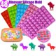 thumbnail image 1 of 48-Cavity Dinosaur Chocolate Mold Dinosaur Shell Silicone Candy Mold with Dropper DIY Cute Ice Cube Tray QQ Candy Fondant MoldRed He Qiyong unisex, 1 of 1