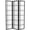 Black, variant on 6 ft. Tall Natural Three-Panel Shoji Screen Room Divider with Double Cross Design