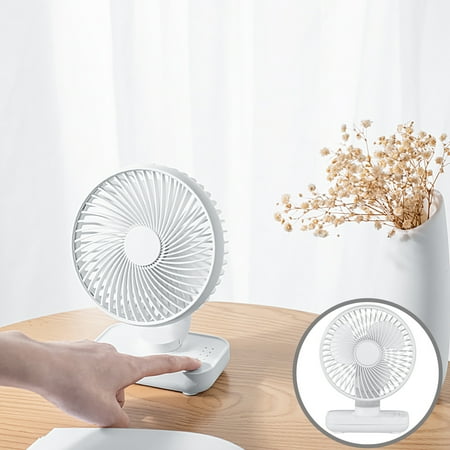 

GiliGiliso Clearance New Desktop Fan Refresh Small Desktop USB Charging Fan Office Students White