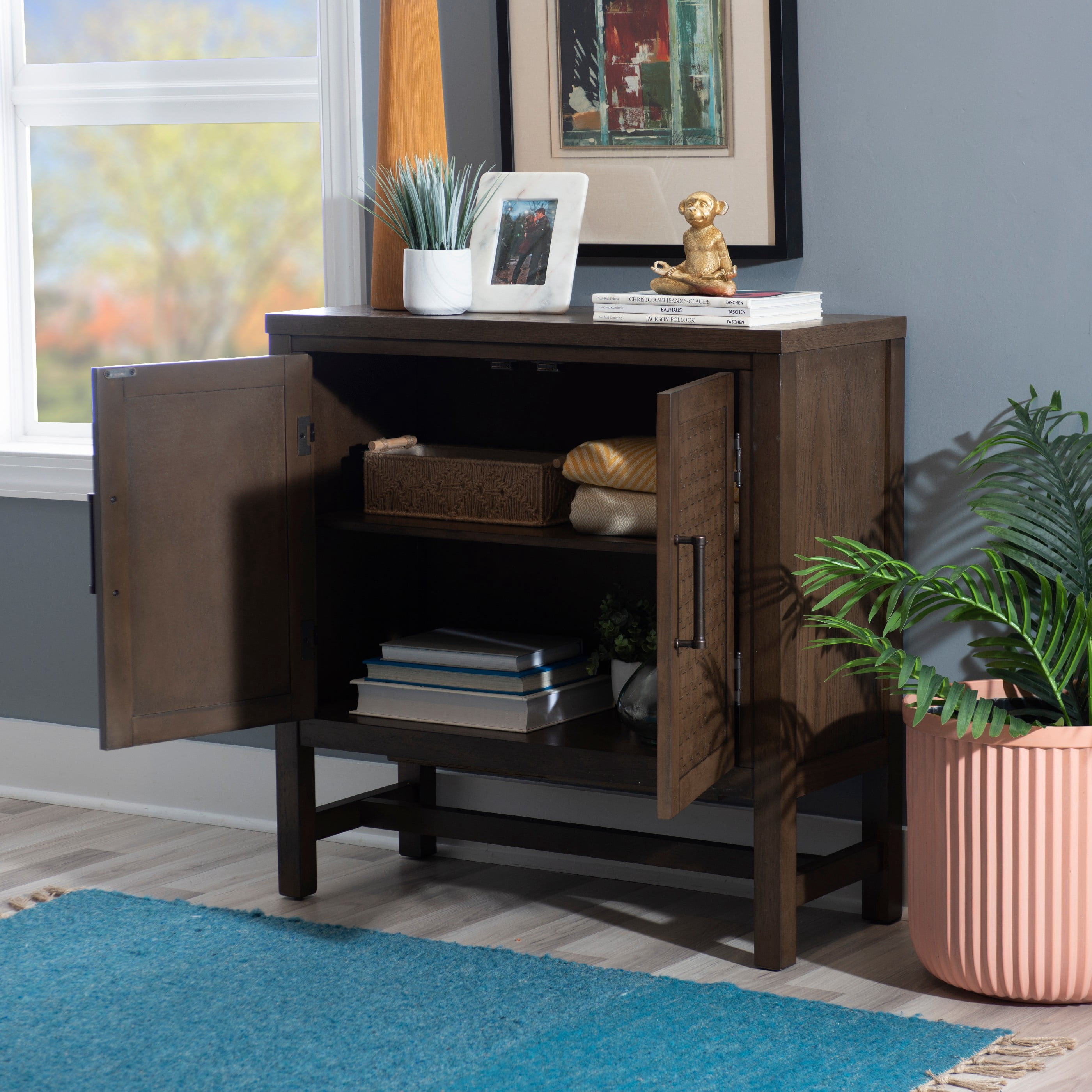 Powell Prestbury 2-Door Accent Cabinet, Brown