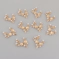 thumbnail image 3 of KLKCMS 10 Pieces Pearls Leaf Charms Pendant Alloy Jewelry Making Craft Gold A32, 3 of 9