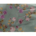 thumbnail image 4 of oneOone Georgette Viscose Dusty Green Fabric Flower & Leaves Watercolor Quilting Supplies Print Sewing Fabric By The Yard 42 Inch Wide, 4 of 4