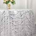 thumbnail image 2 of Efavormart 120" Silver Wave Embroidered Seamless Sequin Round Tablecloth, 2 of 5