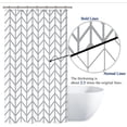 thumbnail image 2 of Stall Small Shower Curtain Half Size 36x72 Inch White Grey Bold Thick Lines Striped Herringbone Single Narrow Tiny Geometric Chevron Dorm Decor Fabric Bathroom Set Polyester Waterproof, 2 of 6