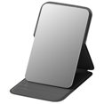 thumbnail image 2 of Folding Makeup Mirrorr Foldable Travel Mirrorr | Vanity Mirrorr For Makeup | Portable Compact Vanity Mirrorr | Frameless Makeup Mirrorr With Soft Pu Leather For Desk Travel,Black Makeup Magnifyin, 2 of 4