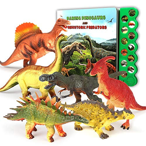 Olefun Dinosaur Toys For 3 Years Old & Up - Dinosaur Sound Book & 12 