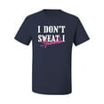thumbnail image 2 of Wild Bobby, I Don't Sweat I Sparkle Glitter Fitness Print, Gym/Workout, Men Graphic Tee, Navy, 5X-Large, 2 of 4