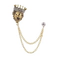 thumbnail image 3 of 6x Broche de Corona para Hombre Alfileres Traje Stud Solapa Pin Insignia Accesorios Alfileres para El Cuello Joyería de Moda Broche de Cadena Colgante 6 piezas, 3 of 8