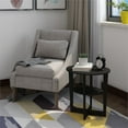 thumbnail image 2 of Furinno JAYA Oval End Table, Walnut, Set of 2, 2 of 7