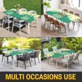 thumbnail image 5 of Happy Easter Rabbits Table Cloths for 6 Foot Rectangle Tables, Spring Daisy Green Silhouette Yellow Patio Waterproof Elastic Fitted Tablecloths, Washable Rectangular Table Cover for Camping, 5 of 8