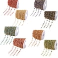 thumbnail image 4 of SPRING 1Meter/roll 6mm Colorful Crystal Beads Beaded Chain Glass Bead KC Gold Necklace Chain Accessories For DIY Jewelry Making Crafts Champagne, 4 of 6