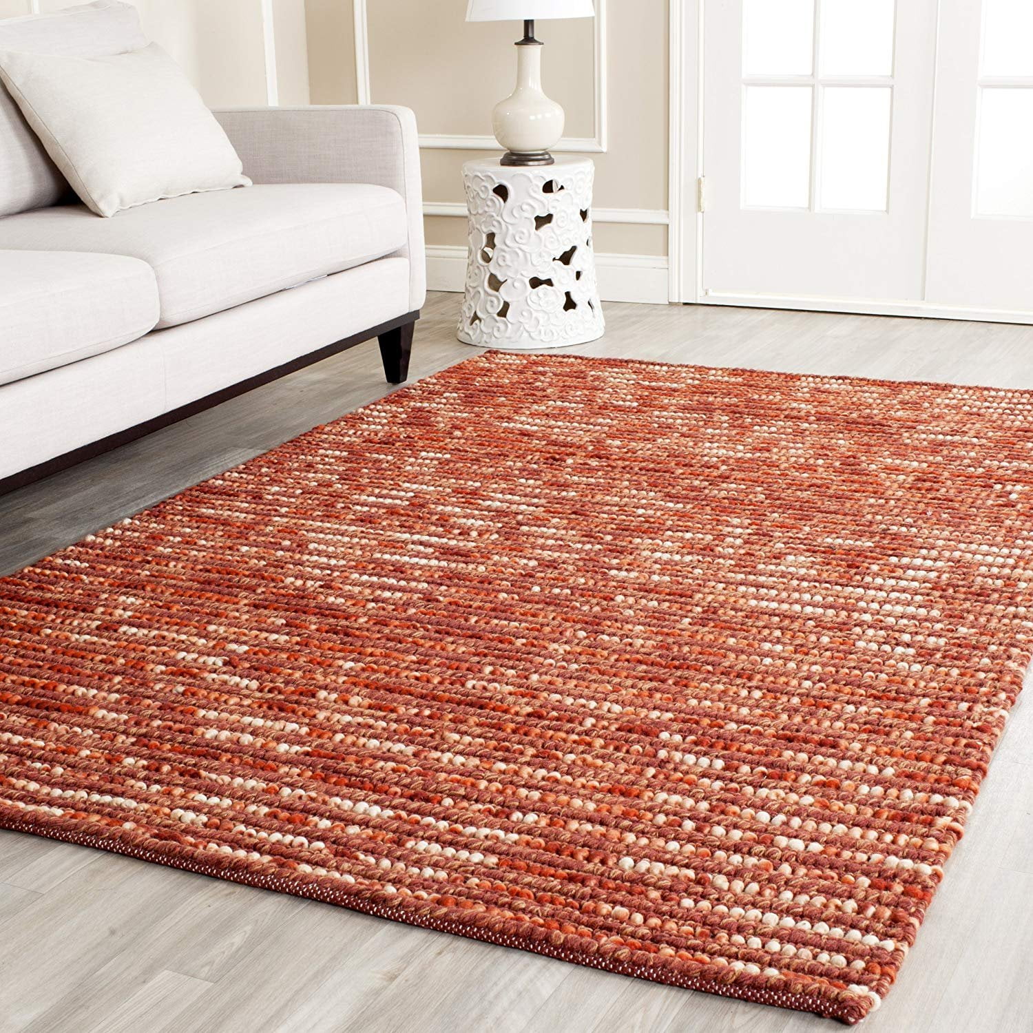 Safavieh Bohemian Collection BOH525C HandKnotted Rust and Multi Jute