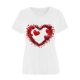 thumbnail image 4 of Valentine's Day Shirts for Women Casual Girl Friend Gift T Shirt Cute Love Heart Graphic Printed Tees Short Sleeve Round Neck Tshirt Top, 4 of 4