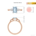 thumbnail image 5 of Angara Natural 1.35 Ct. Aquamarine with Diamond Classic Ring in 14K Rose Gold for Women (Ring Size: 11.5), 5 of 10
