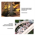 thumbnail image 6 of Wooden Christmas Village Houses with LED Light,Christmas LED Bridge Lights Ornaments, 6 of 10