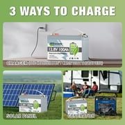 12V 100Ah LiFePO4 Lithium Battery,100A BMS,TCBWORTH Group 31 Battery for RV,Solar,Marine,Camping,Trolling Motor,off-Grid,Backup Power,Motorhome,15000+Deep Cycles