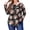 Black Pink Rose, variant on Women Plus Size Tops Long Sleeve Pleated Button up Henley Blouse