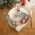 thumbnail image 2 of Qxltty Snowman Hhostat Napkins 20×20in Perfect for Parties Dinners Weddings Cocktail Housewarming Cloth Napkins Set of 6, 2 of 8