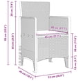 thumbnail image 5 of vidaXL Garden Dining Set 13 pcs Brown Polt rattan, 5 of 6