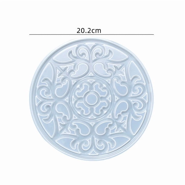 Molde de posavasos de Mandala de silicona de cristal for manualidades de resina DIY