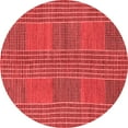 thumbnail image 1 of Ahgly Company Machine Washable Indoor Round Abstract Red Modern Area Rugs, 7' Round, 1 of 4