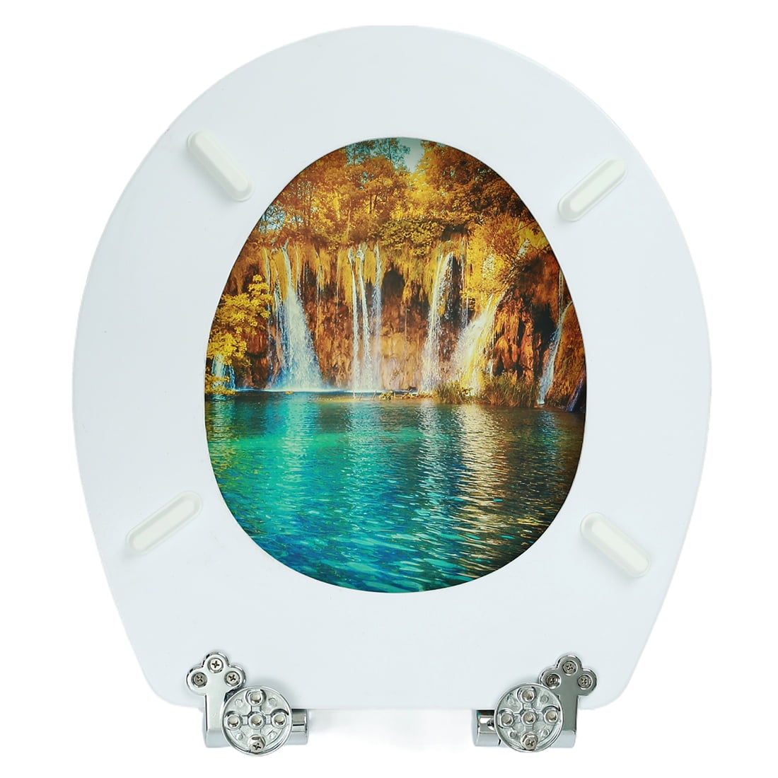 Nastarki Elongated Toilet Seat, Slow Close Wood Toilet Seats, Wooden Toilet Seats with Strong Alloy Hinges