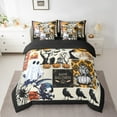 thumbnail image 2 of Manfei Happy Halloween Bed in a Bag King size, Spooky Ghost Crow Bed Set, Trick or Treat Reversible Bedding King Size, Breathable Bedroom Decoration, 7pcs, 2 of 6