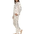 thumbnail image 2 of Flora Nikrooz FN Women's 2 Piece Super Soft Satin Trim Notch Collar Pajama Sleep Lounge Set US, Alpha, Large, Regular, Regular, Pink, 2 of 7