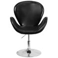 thumbnail image 2 of HERCULES Trestron Series Black Leather Side Reception Chair with Adjustable Height Seat, 2 of 5