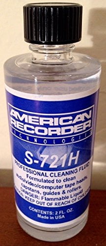 Pro Tape Head Cleaner Fluid S-721H - 4 Oz Bottle - Cleans Audio & Video Tape Heads, Guides, Capstans