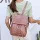 thumbnail image 5 of Mochila de cuero para mujer, mochila de viaje de diseñador, bolso de hombro de moda de PU con borla, 5 of 5