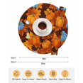 thumbnail image 6 of 13 Inch Round Placemats Set of 4, Blue Pumpkin Fall Non Slip Heat Insulation PP Table Mats, Thanksgiving Maple Leaves Farmhouse Washable Place Mats for Kitchen Dining Party Table Decor, 6 of 7