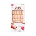 thumbnail image 2 of Kiss Salon Acrylic Natural 28 Count Medium Length Flat Tip (Pack of 2), 2 of 7
