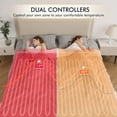 thumbnail image 3 of MARNUR Electric Heated Blanket Queen Size 84''x90'', Fast Heating with Dual Controllers, 10 Heating Levels, 10H Timer, Preheat Function - Beige, 3 of 13