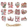 thumbnail image 2 of JeashCHAT 12Pcs Valentines Ornaments Western Cowboy Theme Valentine's Day Hanging Decorations for Tree Decor, Love Decorative Hanging Tags Valentines Party Wedding Favors, 2 of 9