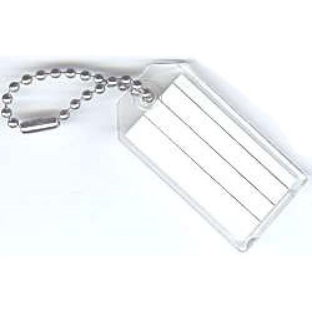 Lucky Line 20100-10 Clear Key Tag w/Ball Chain 100/box