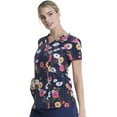 thumbnail image 7 of Dickies EDS Medical Scrubs Top for Women V-Neck DK656, XS, Floral Throwback, 7 of 7