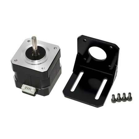 

Nema 17 Bipolar Stepper Motor & Mounting Bracket OK42STH40-1704AC w/ 1M 4-pin Cable - 40mm 62 oz.in