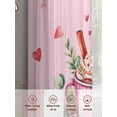 thumbnail image 6 of Valentine's Day Sheer Curtains 72 Inch Length 2 Panels Set, Pink Romantic Ice Cream Eucalyptus Leaves Voile Window Treatment Curtains Sheers Drapes for Bedroom/Living Room/Kitchen 52"x72"x2, 6 of 7