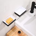 thumbnail image 5 of Kunmingshisd (132x82x30mm) Jabonera sin perforación, jabonera, jabonera para baño, ducha, cocina, pegamento fuerte, jabonera montada en la pared de la ducha (negro), 5 of 5
